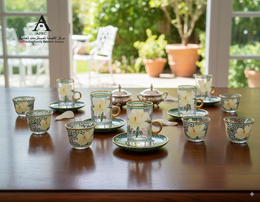 Monna Gold: Transform Your Table with Canba's 18-Piece Istikana & Cawa Set