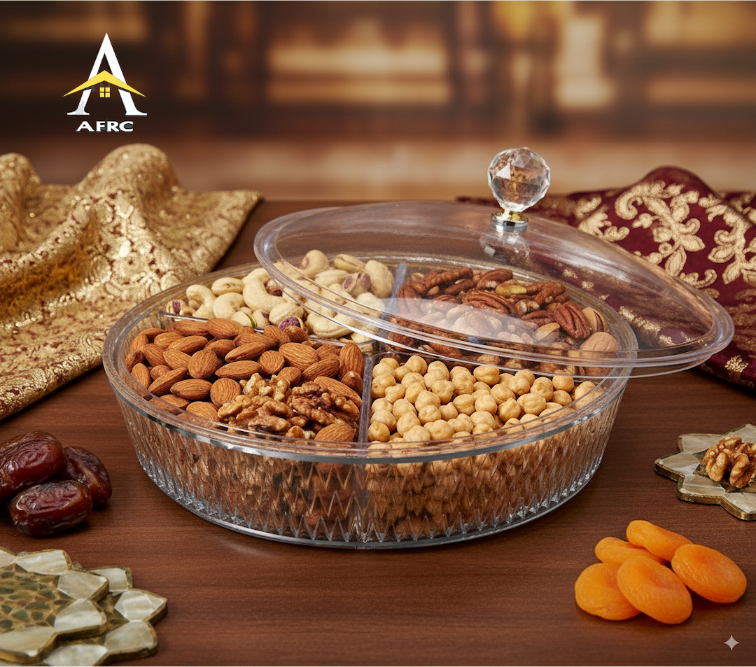 Divided Crystal-Cut Acrylic Serving Box